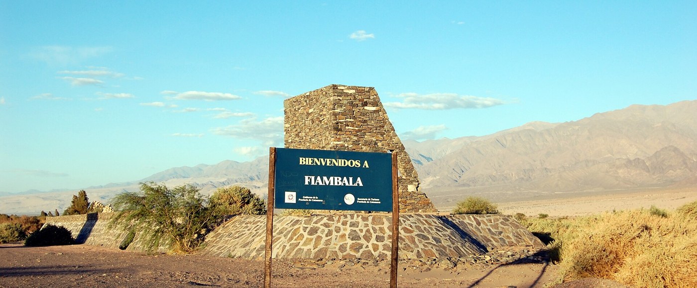 Señal de entrada a Fiambalá