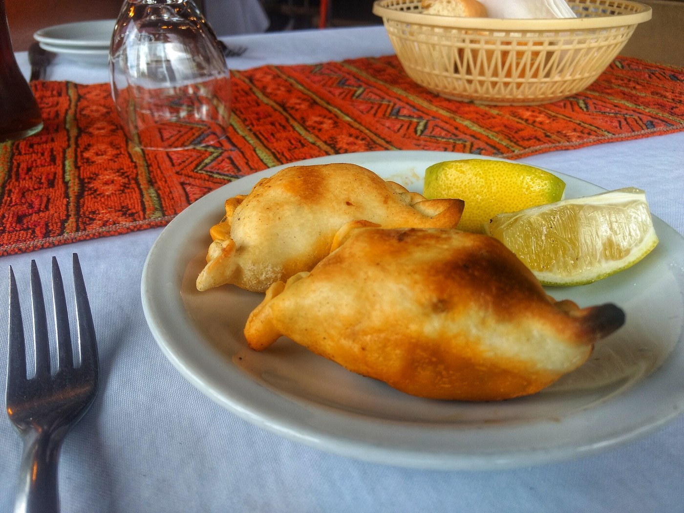 Empanadas servidas en Tafí del Valle, Tucumán