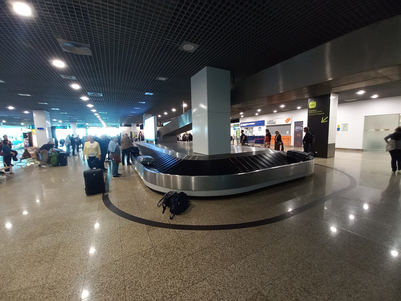 Baggage carousel at Funchal Airport, Portugal; illustrative arrival image